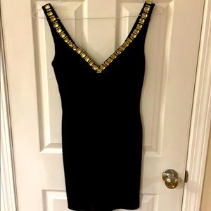 Little Black Dress with Jeweled neckline